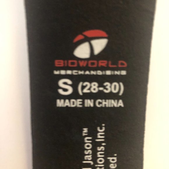 Unisex New Leather Belt Small (Friday the 13th) Black & Red New Line Productions - Picture 5 of 7